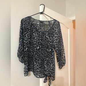 Express leopard animal print blouse size  S